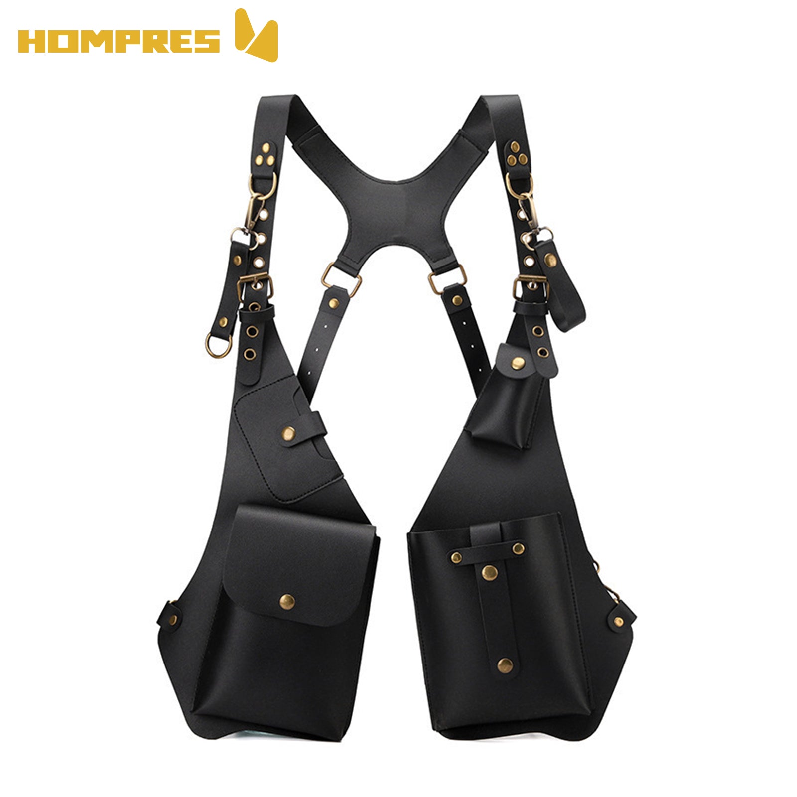 Hompres 多ポケット大容量耐摩耗PUベストバッグ – HOMPRES