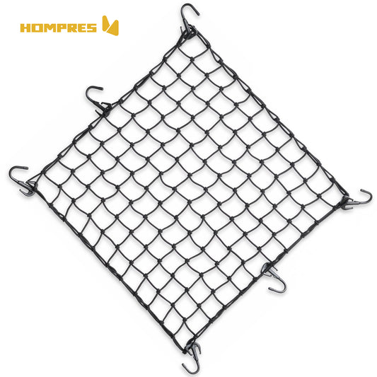 Hompres ツーリングネット バイクネット 荷物固定用 頑丈6フック設計 防水・防サビ仕様