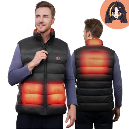 AVIDIA 電熱ベスト カーボンナノチューブ加熱 速暖 軽量で快適 4つエリア加熱