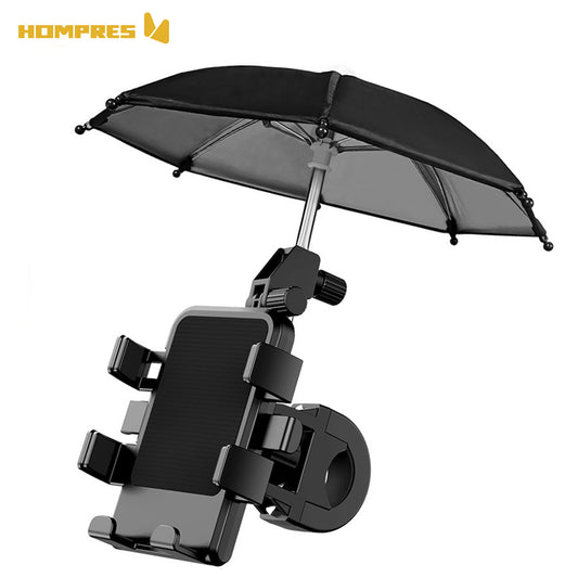 Hompres  バイク スマホホルダー 傘付き 日除け 雨除け