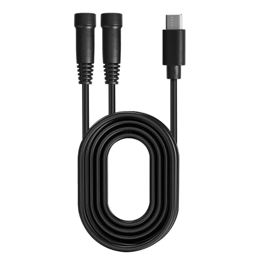 Hompres 11.1V電熱グローブ専用 DC - USB Type-C 稼働用 変換ケーブル バイク給電