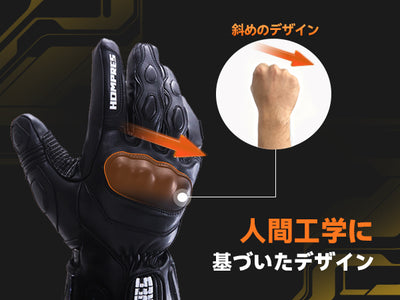 Hompres 2025年 電熱グローブ 全体PU革電熱グローブ 11.1V両面全体発熱 サイズ調整 手のひらと同面の指先発熱 残量表示 シガー電源ケーブル付き インナーグローブ付き モデルB 产品图片 8