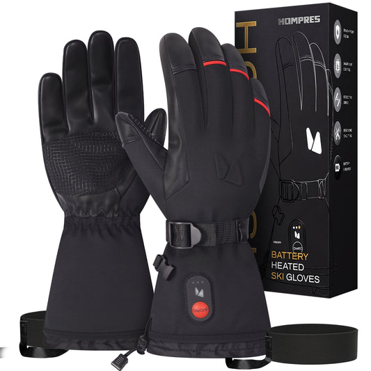 Hompres Heated Gloves for Men Women, 11.1V Rechargeable Electric Heated Work Gloves