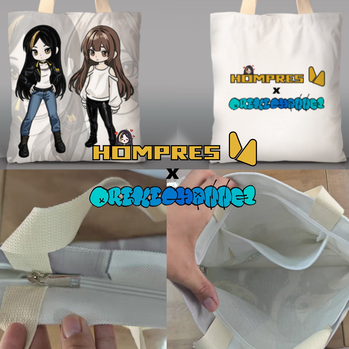 『コラボ限定 Hompres × Oriki Channel』Hompres 2025年 電熱グローブ 11.1V両面全体発熱 手のひらと同面の指先発熱 シガー電源ケーブル付き インナーグローブ付き